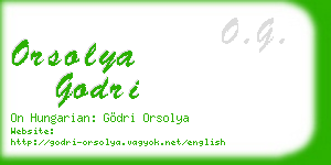 orsolya godri business card