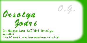 orsolya godri business card